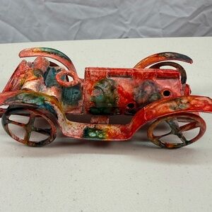 Recycled Metal Art Sculpture Model Car (Made in Spain) Unique Automobile Decor